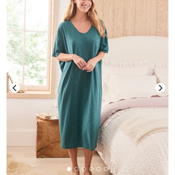 Garnet Hill Oasis Knit Cocoon Gown - Picture 3 of 3